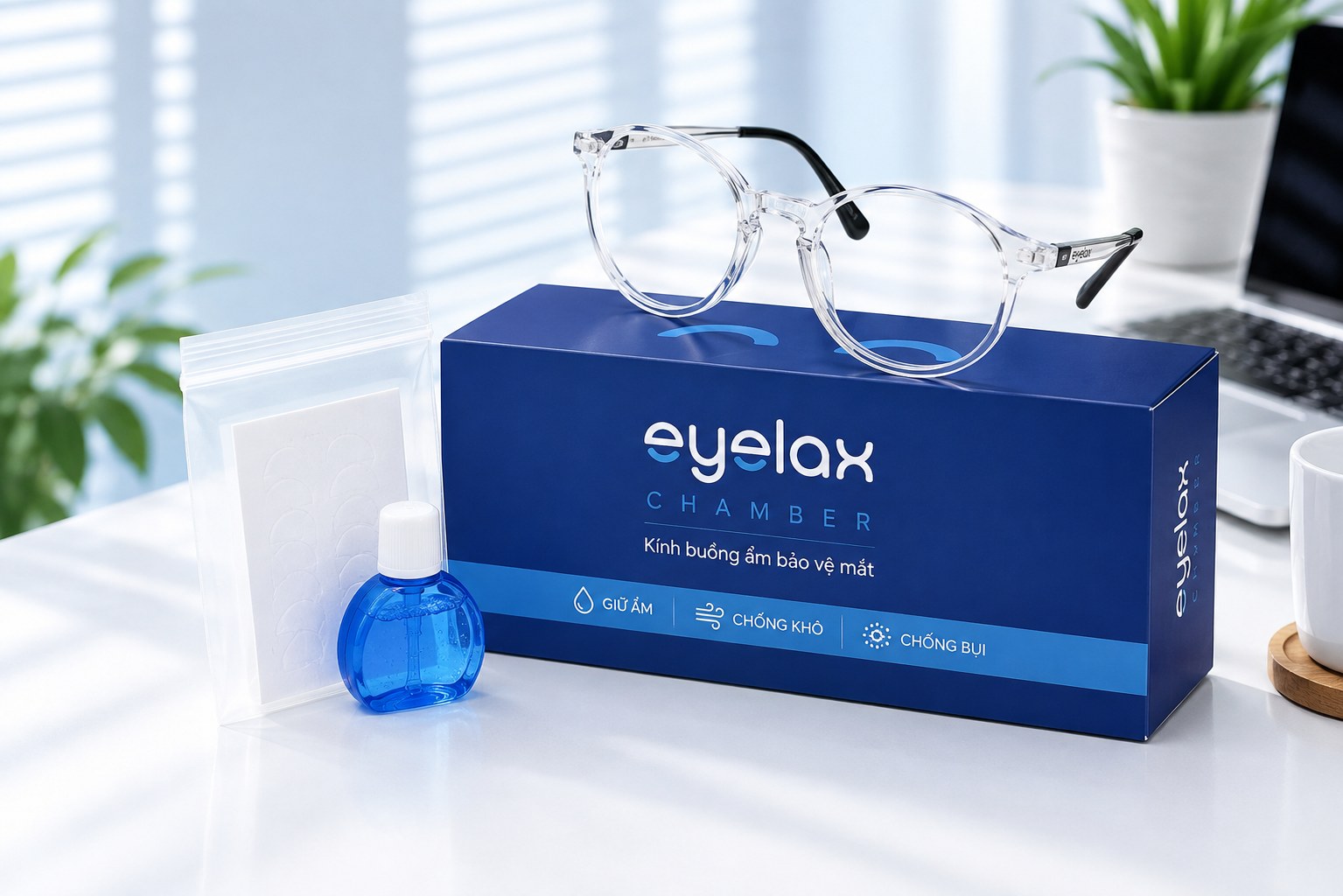 Eyelax Chamber — kính buồng ẩm bảo vệ mắt